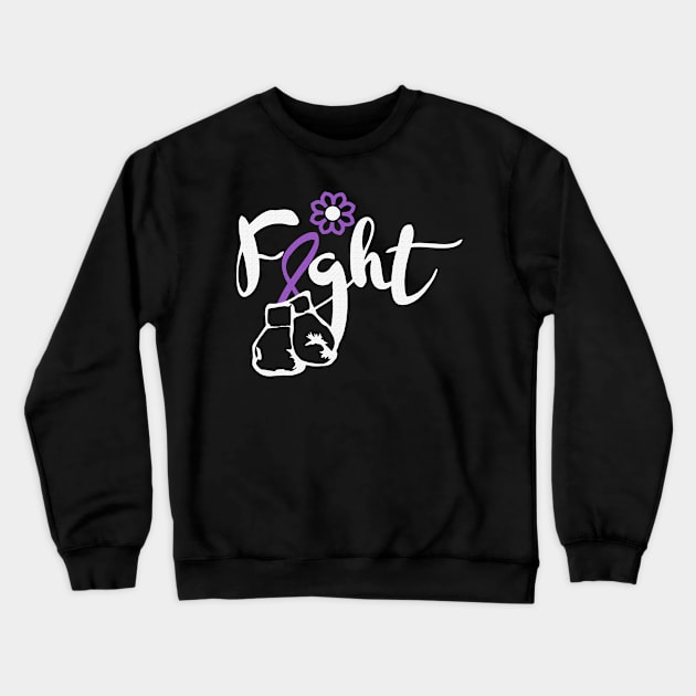 Fight Faith Hope Cure Support Gastric Cancer Awareness Periwinkle Ribbon Warrior Crewneck Sweatshirt by celsaclaudio506